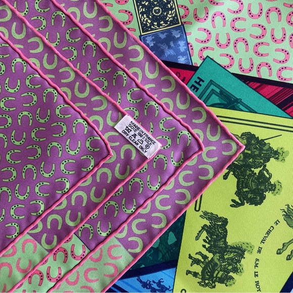 Brand New Hermes A Cheval Sur Mon Carre Silk Scarf - Picture 12 of 15